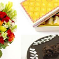Flowers Bouquet + 2.2 Lbs Chocolates Cake + 2 Kg M