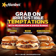 Hardees Mushroom Swiss Meal