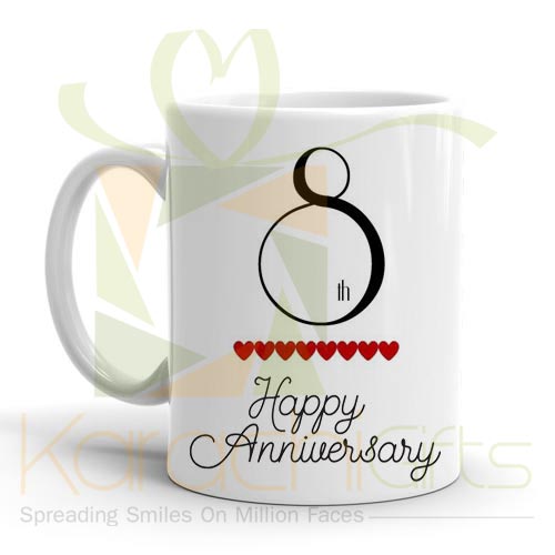 8th Happy Anniversary Mug