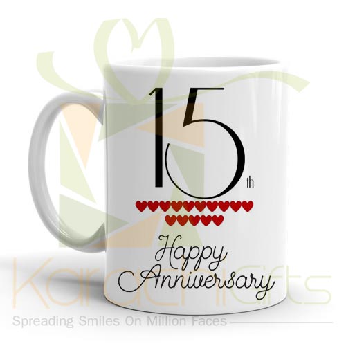 15th Happy Anniversary Mug