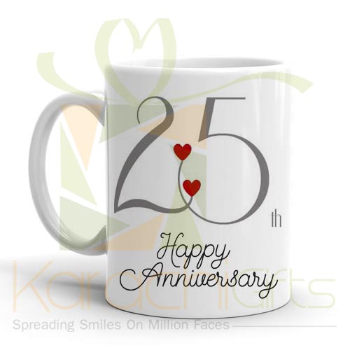25th Happy Anniversary Mug