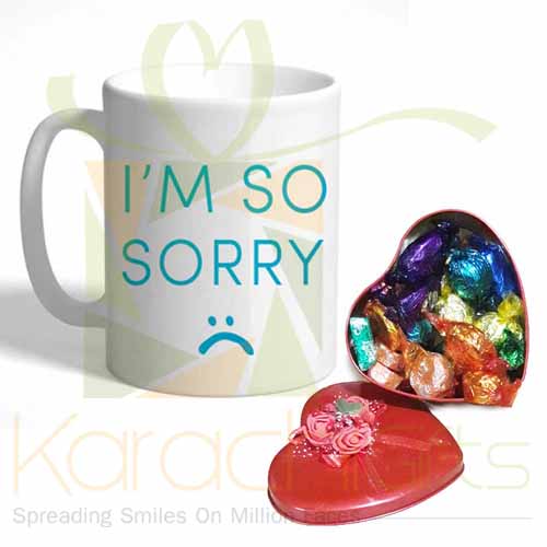 Choc Heart With Sorry Mug