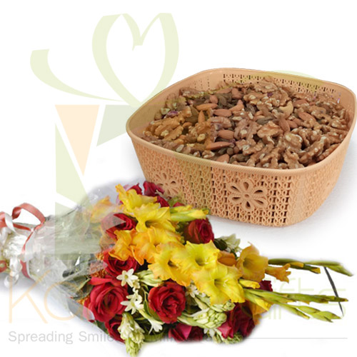 2Kg Dry Fruits With Flowers