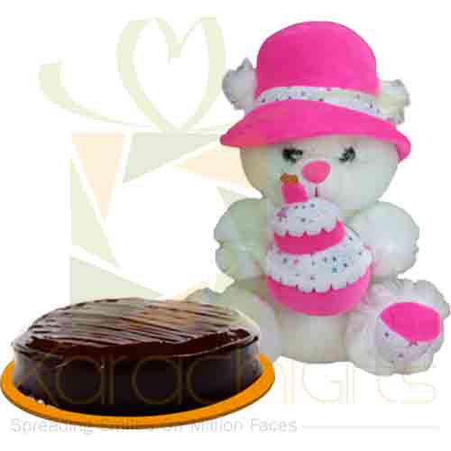 Happy Birthday Bear With Cake