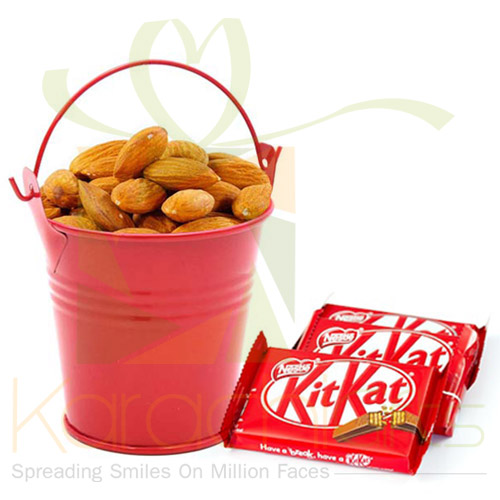 Almond Bucket With Kit Kat