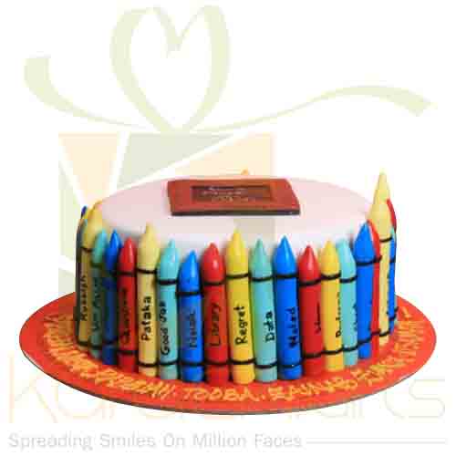 Crayon Theme Cake - Sachas