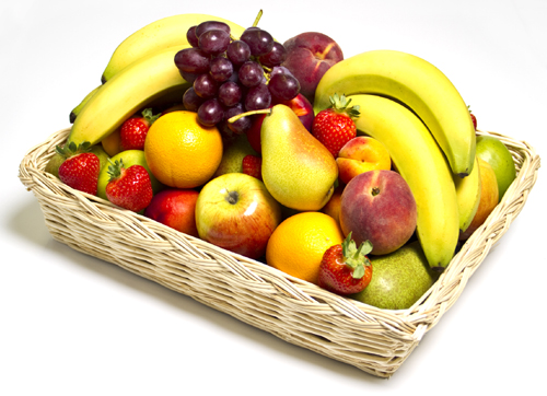 Mix Fruits In A Cane Basket 8-9KG