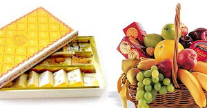 Mithai (2 KG) & Fruit Basket (7-9 KG)