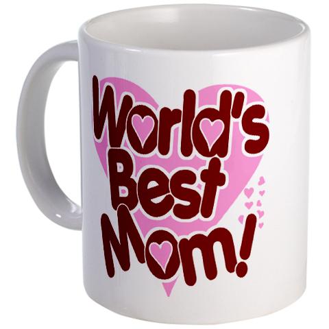 World Best Mom Heart Mug
