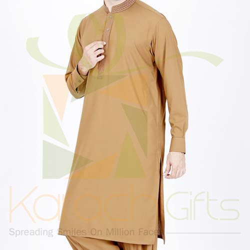 Brown Suit By Junaid Jamshed