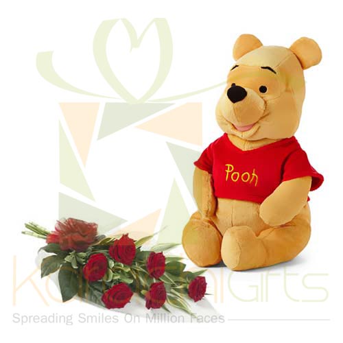 Pooh With Roses