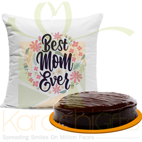 Best Mom Cushion With Cake