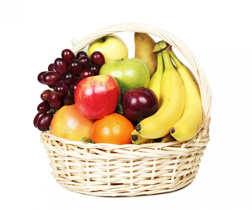 Mix Fruits In A Cane Basket 5-6KG