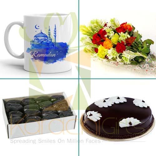 Cake Mug Flowers Dates
