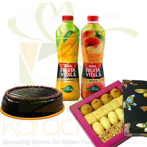 Nestle Juices With Cake And Mithi