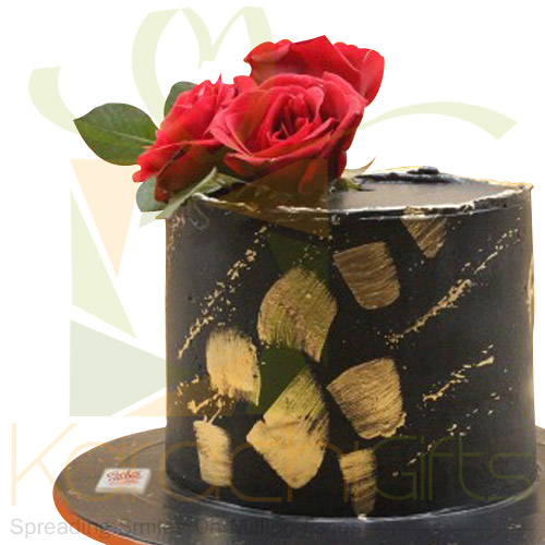 Black Beauty With Rose Cake By Sachas