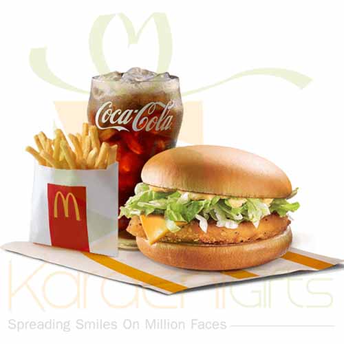 Spicy Chicken Burger with Cheese-(Mc Donald)