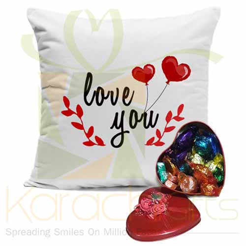 Love Greetings (Cushion With Choco Box)