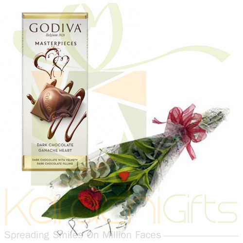 Godiva Chocolate With Imported Rose