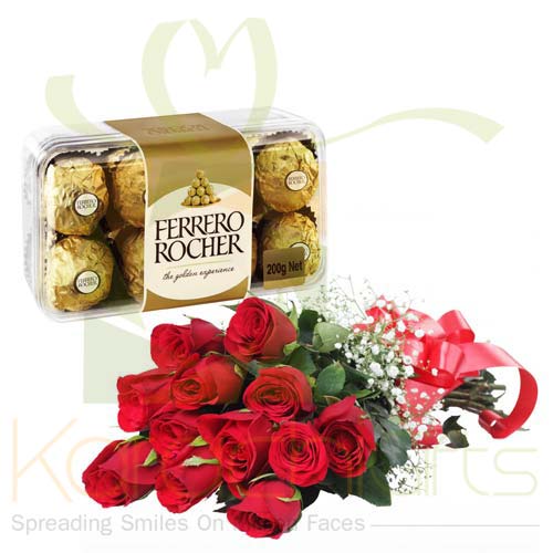 Ferrero With 12 Roses