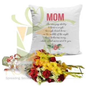 Mom Cushion With Flowers