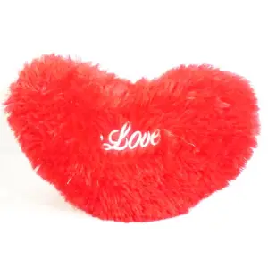 Furry Heart Cushion 18 Inches