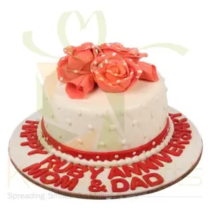Anni Cake 5lbs With Dotted Flowers By Sachas