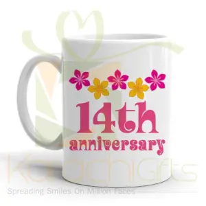 14th Happy Anniversary Mug