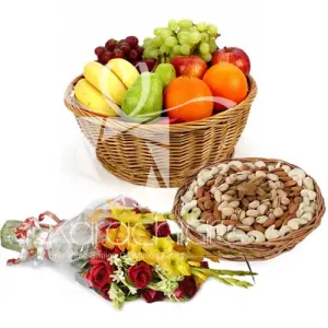 Assorted Fruits With Flowers