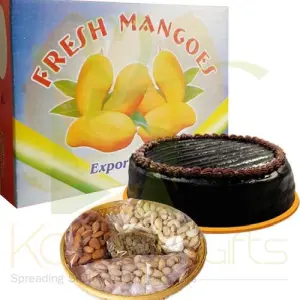 Mangoes With Cake N Dry Fruit