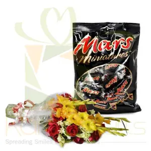 Bouquet With Choc Pouch