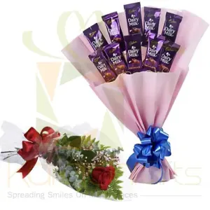 Cadbury Bouquet With Rose