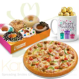 Pizza Donuts And Choc Mug