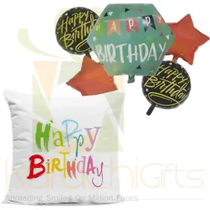 Birthday Balloons With Cushion