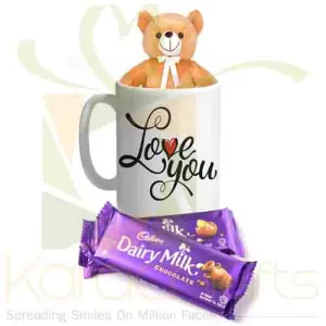 Teddy Mug With Chocolates