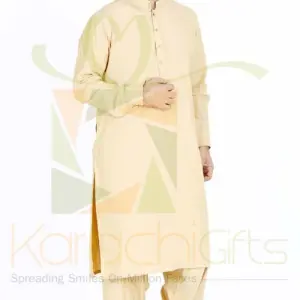 Light Gold Suit By Junaid Jamshed