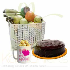 Fruits Cake With Choc Mom Mug