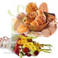 Flowers With Bread Basket