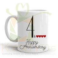 4th Happy Anniversary Mug