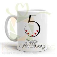 5th Happy Anniversary Mug