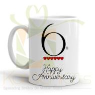 6th Happy Anniversary Mug