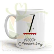 7th Happy Anniversary Mug