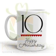 10th Happy Anniversary Mug
