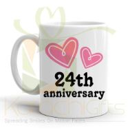 24th Happy Anniversary Mug