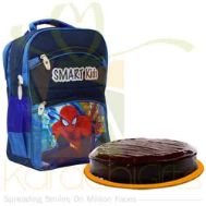 School Bag With Cake For Boy