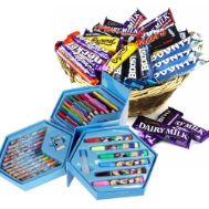 Choco Basket With Colouring Set