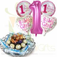 1 Birthday Balloon With Choco Tray