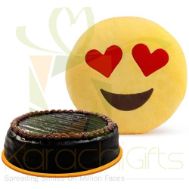 Cake With Love Emoji Cushion