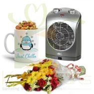 Winter Mug With Bouquet And Heater