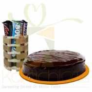 Wooden Choc Bucket With Cake